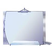 Oglinda 90x70 cm cu spot si etajera WZ-2002 GOBE